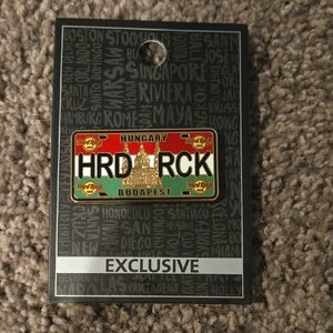 Hard Rock Cafe License Plate Hungary Budapest Collectible Pin